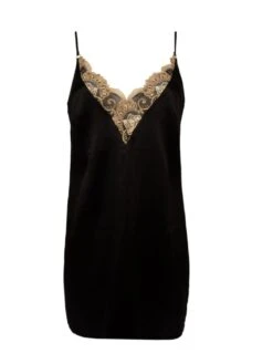 Seidennegligé DEESSE EN GLAM Von Lise Charmel -MAISON LEJABY Verkaufsgeschäft neglig seide alh1215 schwarz gold deesse en glam lise charmel