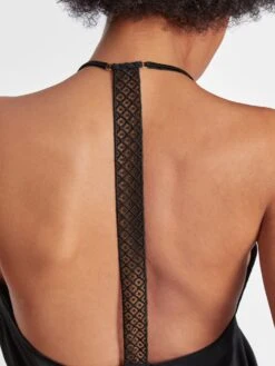 Kurzes Negligé SILK DESIRE Von Aubade -MAISON LEJABY Verkaufsgeschäft neglige kurz seide rj40 schwarz silk desire aubade 2