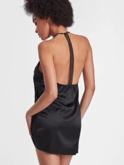 Kurzes Negligé SILK DESIRE Von Aubade -MAISON LEJABY Verkaufsgeschäft neglige kurz seide rj40 schwarz silk desire aubade 3