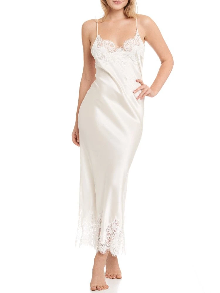 Seiden-Neglige Lang MAILIN No. 2 Satin Mit Spitze Von GATTINA 6 Seiden-Neglige Lang MAILIN No. 2 Satin Mit Spitze Von GATTINA - Image 4