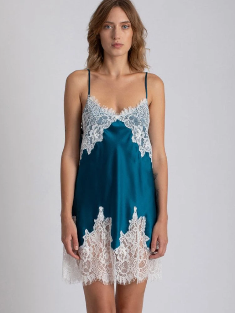 100% Seide Neglige Kurz LILLIAN Von Vivis 4 100% Seide Neglige Kurz LILLIAN Von Vivis – Bild 2