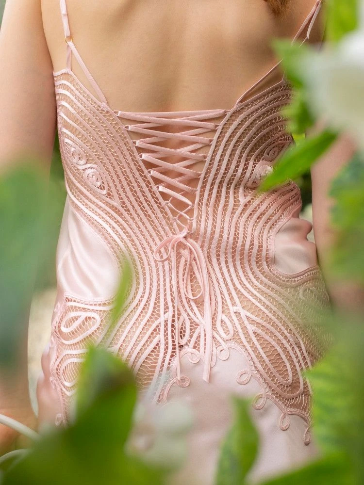 100% Seide Neglige SOIE FANTAISIE Uni Von Marjolaine 10 100% Seide Neglige SOIE FANTAISIE Uni Von Marjolaine - Image 8