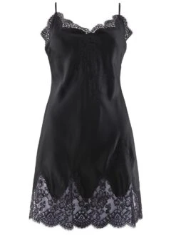 100% Seide Negligé SOIE D´AMOUR Von Aubade -MAISON LEJABY Verkaufsgeschäft negligee seide schwarz ms40 soie d amour aubade