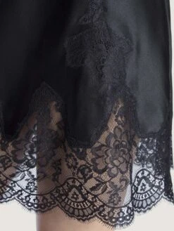 100% Seide Negligé SOIE D´AMOUR Von Aubade -MAISON LEJABY Verkaufsgeschäft negligee seide schwarz ms40 soie d amour aubade 4