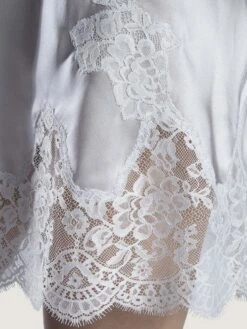 100% Seide Negligé SOIE D´AMOUR Von Aubade -MAISON LEJABY Verkaufsgeschäft negligee seide silber ms40 soie d amour aubade 4