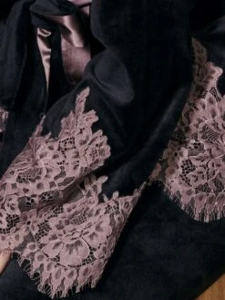 Stretch Seide Nachthemd IDYLLE Von Marjolaine -MAISON LEJABY Verkaufsgeschäft nicki idylle schwarz macchiato marjolaine