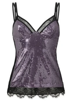 Pailletten Top STELLA TOP Lila Von Room 24 -MAISON LEJABY Verkaufsgeschäft pailetten top stella 21953 lila room24 3