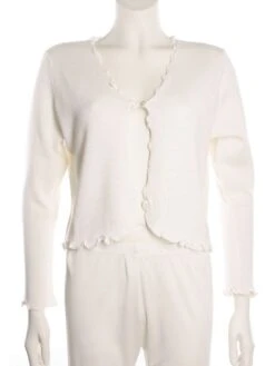 Cardigan ORCHIDEA Merino Von Paolucci -MAISON LEJABY Verkaufsgeschäft paolucci cardigan orchidea wollweiss