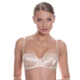 Satin Balconette Push-Up BH Gold-creme Von Prelude Milano 3 Satin Balconette Push-Up BH Gold-creme Von Prelude Milano