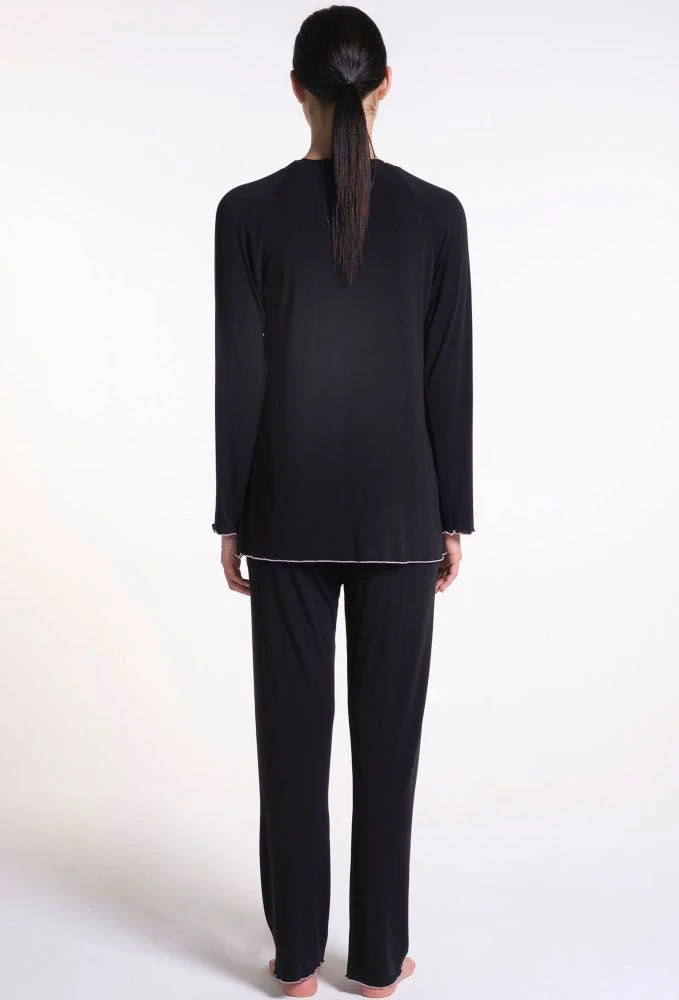 Modal Schlafanzug WKND No. 12 Schwarz-rosa Von Verdiani 6 Modal Schlafanzug WKND No. 12 Schwarz-rosa Von Verdiani - Image 4