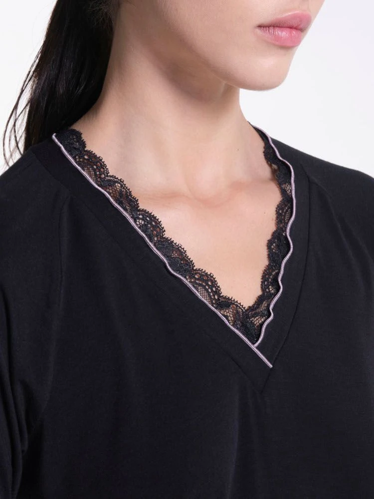 Modal Schlafanzug WKND No. 12 Schwarz-rosa Von Verdiani 5 Modal Schlafanzug WKND No. 12 Schwarz-rosa Von Verdiani - Image 3