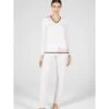 Modal Schlafanzug ANGEL Puder-rosé Von Verdiani -MAISON LEJABY Verkaufsgeschäft pyjama modal weiss 4608 verdiani donna