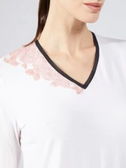 Modal Schlafanzug ANGEL Puder-rosé Von Verdiani -MAISON LEJABY Verkaufsgeschäft pyjama modal weiss 4608 verdiani donna 3