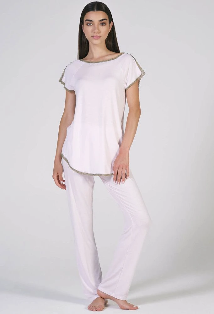 Modal Kurzarm-Schlafanzug WKND No. 9 Puderrosé Von Verdiani 4 Modal Kurzarm-Schlafanzug WKND No. 9 Puderrosé Von Verdiani - Image 2