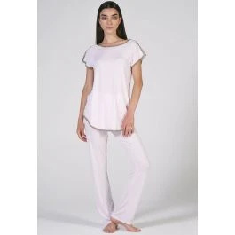 Modal Kurzarm-Schlafanzug WKND No. 9 Puderrosé Von Verdiani 3 Modal Kurzarm-Schlafanzug WKND No. 9 Puderrosé Von Verdiani