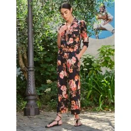 Baumwolle Strandanzug FLOR Schwarz Apricot Von Fiori Di Chiara 2 Baumwolle Strandanzug FLOR Schwarz Apricot Von Fiori Di Chiara