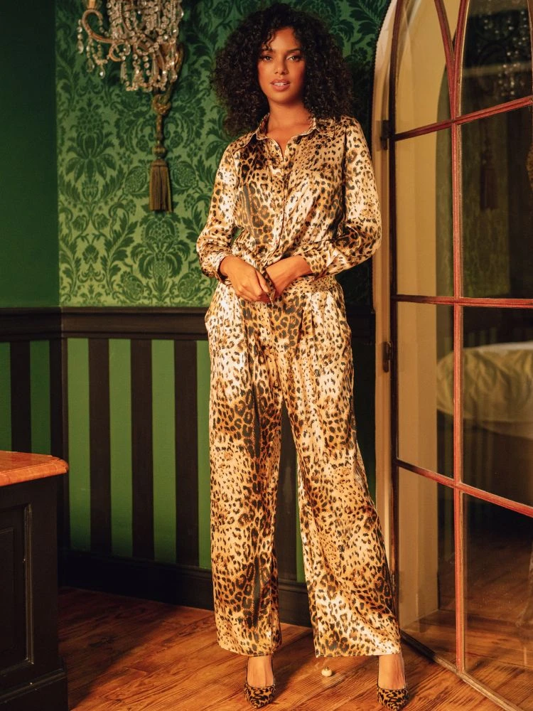 Seidenpyjama PANTHERE Leopardmuster Von Marjolaine 6 Seidenpyjama PANTHERE Leopardmuster Von Marjolaine - Image 4