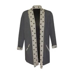 Kuschel-Baumwolle Hausjacke CASUAL Von Gattina 8 Kuschel-Baumwolle Hausjacke CASUAL Von Gattina -MAISON LEJABY Verkaufsgeschäft robe casual 384898 grau beige gattina 2