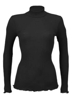 Merinowolle-Seide ROLLKRAGEN SHIRT Gerippt Von Artimaglia -MAISON LEJABY Verkaufsgeschäft rollkragen shirt gerippt schwarz 54904 merinowolle seide madiva 1 2 1