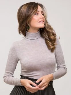 Merinowolle Seide ROLLKRAGEN SHIRT Von Artimaglia -MAISON LEJABY Verkaufsgeschäft rollkragen shirt wolle seide 29904 avena beige artimaglia 1