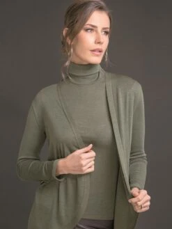 Merinowolle Seide ROLLKRAGEN SHIRT Von Artimaglia -MAISON LEJABY Verkaufsgeschäft rollkragen shirt wolle seide 29904 kaki artimaglia 1 1