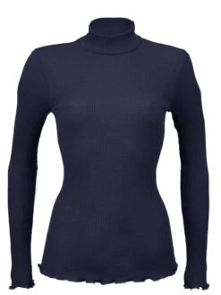 Merinowolle-Seide ROLLKRAGEN SHIRT Gerippt Von Artimaglia -MAISON LEJABY Verkaufsgeschäft rollkragen shirt wolle seide 54904 notte artimaglia 1 5