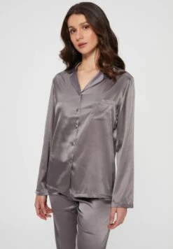 Seide Pyjama 2-tlg. SETA No. 9 Von Chiara Fiorini -MAISON LEJABY Verkaufsgeschäft schlafanzug seide dunkelgrau gc180 chiara fiorini 3 1 2