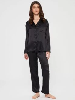 Seide Pyjama 2-tlg. SETA No. 9 Von Chiara Fiorini -MAISON LEJABY Verkaufsgeschäft schlafanzug seide schwarz gc180 chiara fiorini 1 1