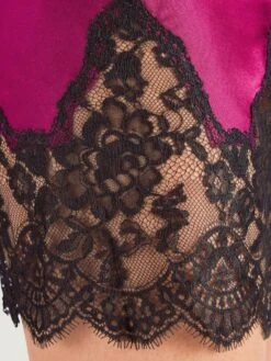 100% Seide Baby-Doll SOIE D´AMOUR Von Aubade -MAISON LEJABY Verkaufsgeschäft seide baby doll ms42 fuchsia schwarz 5 soie d amour aubade