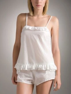 Shorts ANGEL FLIRT Suite B -MAISON LEJABY Verkaufsgeschäft seide batist camisole shorts champagner angel flirt suiteb