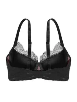 Seide Bügel-BH RAMA SOIE TOURBE Violett-schwarz Von Cadolle -MAISON LEJABY Verkaufsgeschäft seide bh soutien gorge rama soie prune 1119am cadolle 1