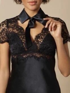 100% Seide Bluse FIONA Schwarz Von Marjolaine -MAISON LEJABY Verkaufsgeschäft seide bluse fiona 3fio4102 schwarz marjolaine 2