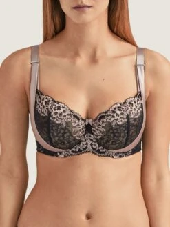 Seide Bügel BH FEMME GLAMOUR Altrosa-schwarz Von Aubade -MAISON LEJABY Verkaufsgeschäft seide buegel bh md14 altrosa femme glamour aubade 4