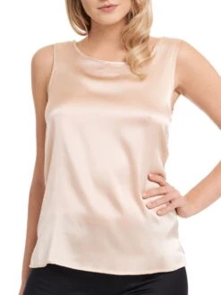 Seide Camisole Top SEDUZIONE DI SETA Einfarbig Gattina -MAISON LEJABY Verkaufsgeschäft seide camisole top 381486 pearly pink seduzione di seta gattina 1 1 1