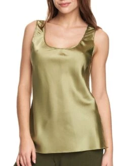 Seide Camisole Top SEDUZIONE DI SETA Uni Von Gattina -MAISON LEJABY Verkaufsgeschäft seide camisole top 381486 salbei gruen seduzione di seta gattina 1 1