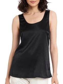 Seide Camisole Top SEDUZIONE DI SETA Uni Von Gattina -MAISON LEJABY Verkaufsgeschäft seide camisole top 381486 schwarz seduzione di seta gattina 1 1