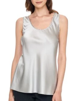 Seide Camisole Top SEDUZIONE DI SETA Uni Von Gattina -MAISON LEJABY Verkaufsgeschäft seide camisole top 381486 silber seduzione di seta gattina 1 1