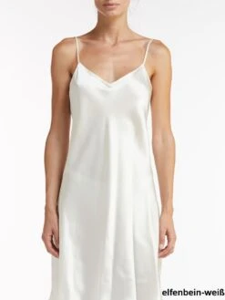 100% Seide Nachtkleid Lang DORINE Von Vivis 28 100% Seide Nachtkleid Lang DORINE Von Vivis -MAISON LEJABY Verkaufsgeschäft seide caroline dorine elfenbein weiss vivis 6