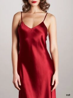 100% Seide Nachtkleid Lang DORINE Von Vivis 30 100% Seide Nachtkleid Lang DORINE Von Vivis -MAISON LEJABY Verkaufsgeschäft seide caroline dorine rot vivis 1