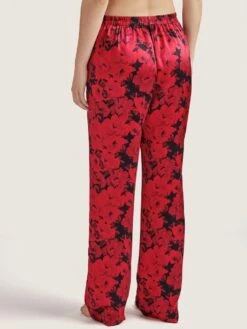 100% Seide Hose TOI MON AMOUR Rot-schwarz Von Aubade -MAISON LEJABY Verkaufsgeschäft seide hose qs60 1 opera rot schwarz 3 toi moi amour aubade