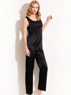 Seidentop Camisole SETA No. 7 Von Chiara Fiorini -MAISON LEJABY Verkaufsgeschäft seide hose top gc185 gc180 bis schwarz chiara fiorini