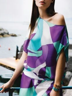 100% Seide Kaftan MODERN PRINT Von Luna Di Seta 8 100% Seide Kaftan MODERN PRINT Von Luna Di Seta -MAISON LEJABY Verkaufsgeschäft seide kaftan lck3011 mint lila luna di seta 2