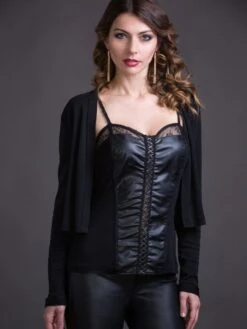 Merinowolle-Seide BOLERO Jäckchen Von Artimaglia -MAISON LEJABY Verkaufsgeschäft seide merino bolero jaeckchen 7030 28604 schwarz artimaglia 1 2