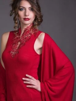 Merinowolle-Seide STOLA Schultertuch Von Artimaglia 19 Merinowolle-Seide STOLA Schultertuch Von Artimaglia -MAISON LEJABY Verkaufsgeschäft seide merino stola tuch 7030 28600 rot artimaglia 2