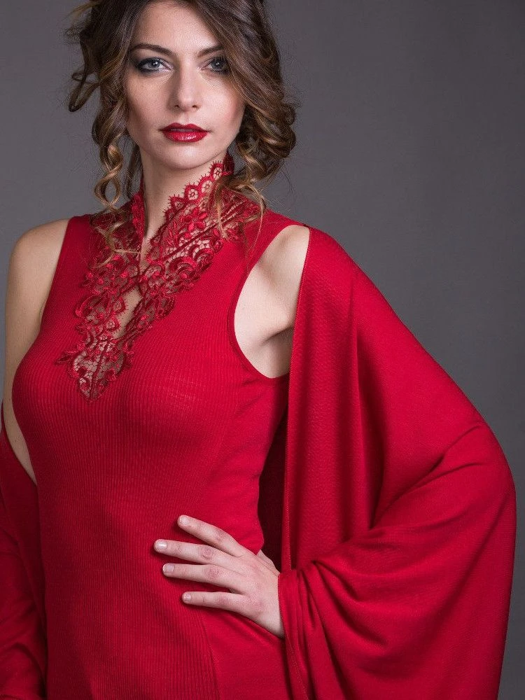 Merinowolle-Seide STOLA Schultertuch Von Artimaglia 4 Merinowolle-Seide STOLA Schultertuch Von Artimaglia - Image 2