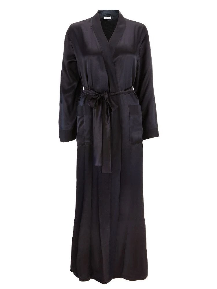 100% Seide Morgenmantel Lang KLASSIK SATIN Von Eva B. Bitzer 8 100% Seide Morgenmantel Lang KLASSIK SATIN Von Eva B. Bitzer - Image 6