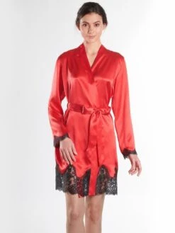 100% Seide Kimono SOIE D´AMOUR Exquisit Aubade -MAISON LEJABY Verkaufsgeschäft seide morgenmantel ms65 2 3 rouge passion soie d amour aubade 1 1 1