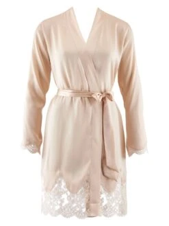 100% Seide Kimono SOIE D´AMOUR Exquisit Aubade -MAISON LEJABY Verkaufsgeschäft seide morgenmantel ms65 goldsand 1 soie d amour aubade 1 1
