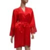 Seide Morgenmantel JARDIN Kurz Marjolaine -MAISON LEJABY Verkaufsgeschäft seide morgenmantel scharlachrot jardin 2002 marjolaine 2 1 1