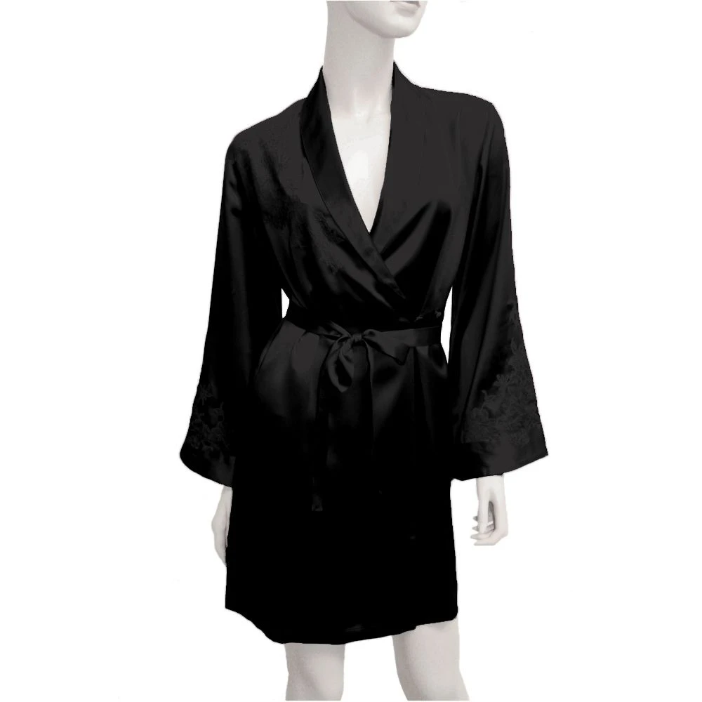 100% Seide Morgenmantel BACCARAT Calais Spitze Von Marjolaine 7 100% Seide Morgenmantel BACCARAT Calais Spitze Von Marjolaine - Image 5